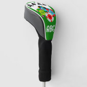 Treiberabdeckung für Poker-Schwarze Asse - Anpassb Golf Headcover (angewinkelt)