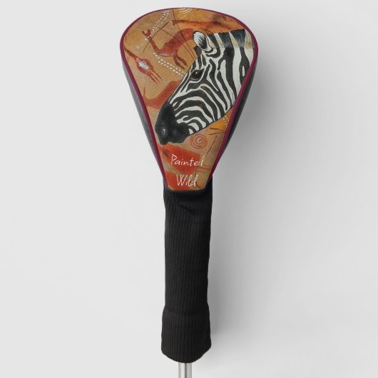 Treiberabdeckung Zebra Rock Painted Wild Golf Headcover (Vorderseite)