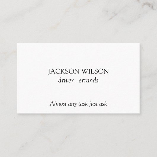 Treiberlieferung Visitenkarte (Vorderseite)