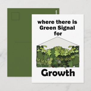 Treibhaus Grünes Signal Für Wachstum Gartenöffnung Postkarte