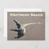 Treibholz am Strand Postkarte (Vorne/Hinten)