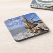 Treibholz auf der Küstenlinie des französischen Untersetzer (Linke Seite)