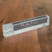 Treibholz-Hintergrund-Beschaffenheit Namensplakette (Seite)