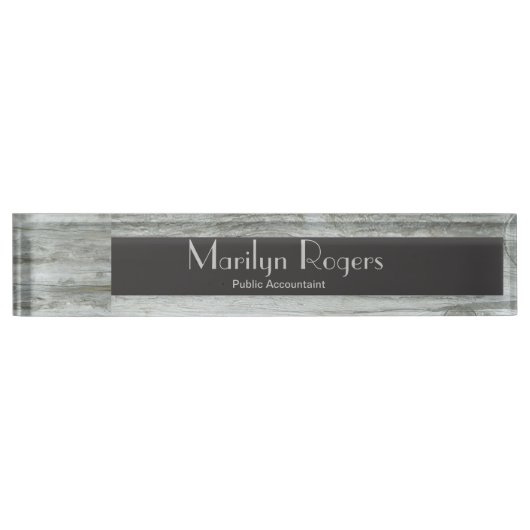 Treibholz-Hintergrund-Beschaffenheit Namensplakette (Vorderseite)