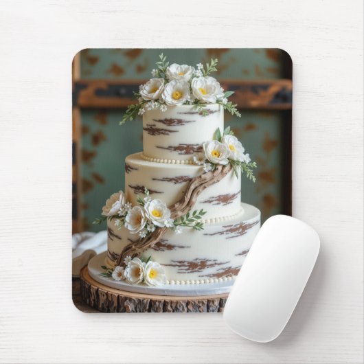 Treibholz-Hochzeitstorte Mousepad (Mit Mouse)