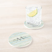 Treibholz-Ozean-Strand-Haus-Küstenküste Sandstein Untersetzer (Seite)