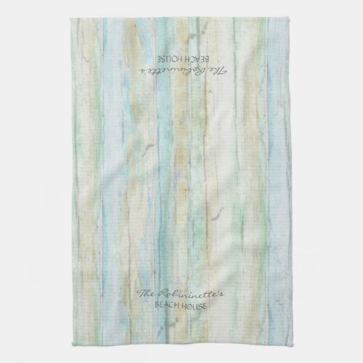 Treibholz-Ozean-Strand-Haus KüstenSeashoredriftw Geschirrtuch (Vertikal)