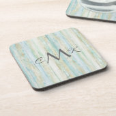 Treibholz-Ozean-Strand-Haus KüstenSeashoredriftw Untersetzer (Linke Seite)