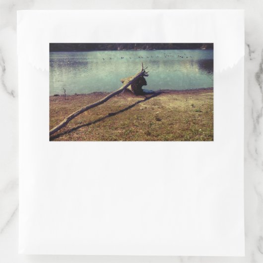 Treibholz Rechteckiger Aufkleber (Tasche)