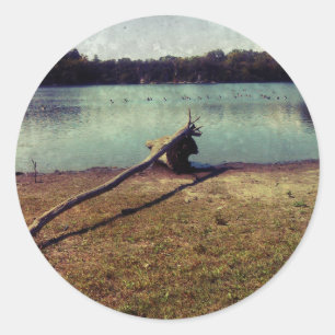 Treibholz Runder Aufkleber