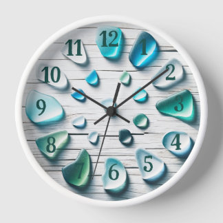 Treibholz und Meerglas Uhr