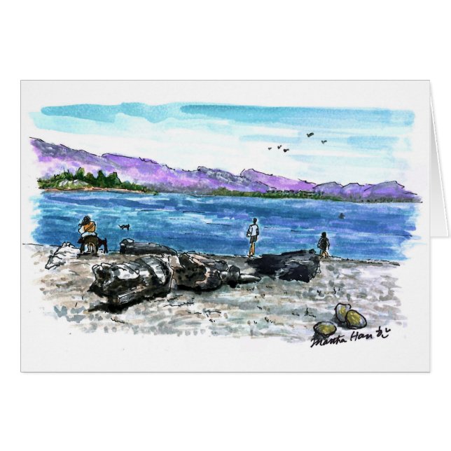 Treibholz und Ozean (Vorderseite (Horizontal))