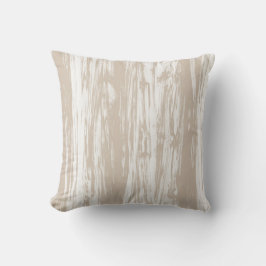 Treibholzmuster - Taupetan und -WEISS Kissen