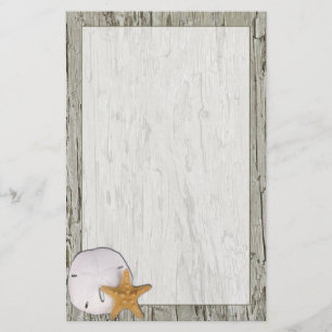 Treibholzrahmen mit Sand Dollar und Starfish Briefpapier