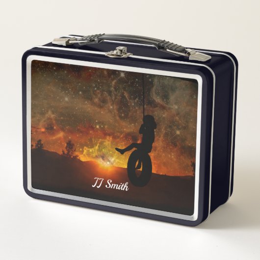 Treiblütenschubbox Metall Brotdose (Vorderseite)