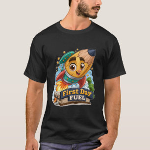 Treibstoff für den ersten Schultag Süßer Bleistift T-Shirt