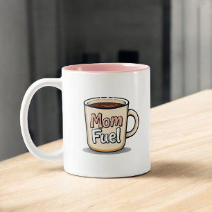 Treibstoff für Mütter Lustiger Kaffeeliebhaber-M Zweifarbige Tasse