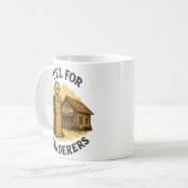 Treibstoff für Wanderer Retro-Gaspumpe Art Kaffeetasse (Vorderseite Links)