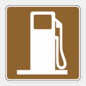 Treibstoff-Verkehrsschild-Aufkleber Quadratischer Aufkleber (Vorderseite)