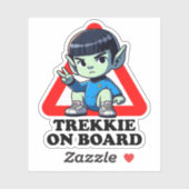 Trekkie on board aufkleber (Blatt)