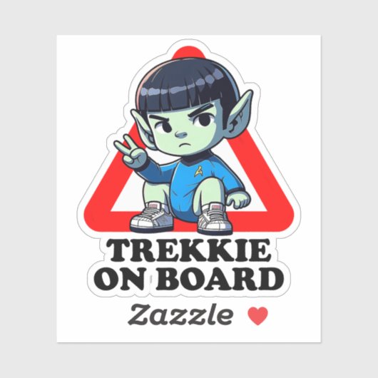 Trekkie on board aufkleber (Blatt)