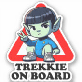 Trekkie on board aufkleber (Vorderseite)