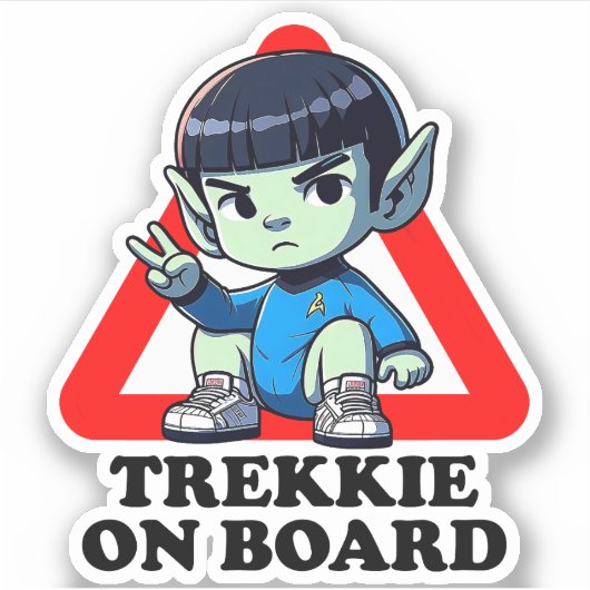 Trekkie on board aufkleber (Vorderseite)