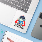 Trekkie on board aufkleber (Laptop mit iPhone)