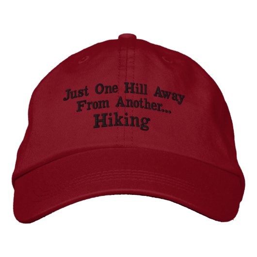Trekking Cap - Rot Bestickte Baseballkappe (Vorderseite)