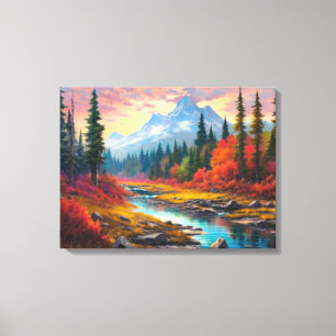 Trekking Herbst Japanische Kunst Leinwanddruck