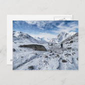 Trekking in Snowy & Icy Mountains (Himalaya) Postkarte (Vorne/Hinten)