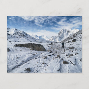 Trekking in Snowy & Icy Mountains (Himalaya) Postkarte