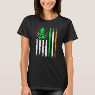 Trekking Irish American Flag St Patrick's Day Men T-Shirt
