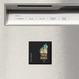 Trekking und Wandern Outdoor Vintage Waldgestaltun Magnet