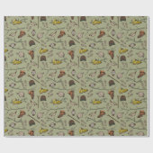 Trekkingreisen Gemusterte Rückpackung Geschenkpapier (Flach)