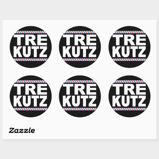 TreKutz-Logo-Aufkleber Runder Aufkleber (Blatt)