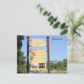 Trelawny Parish Church sign, Jamaica, photography, Postkarte (Stehend Vorderseite)