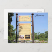Trelawny Parish Church sign, Jamaica, photography, Postkarte (Vorne/Hinten)