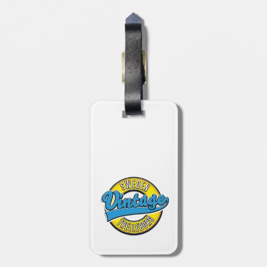 Trelleborg Schweden Vintages Logo Gepäckanhänger (Rückseite vertikal)