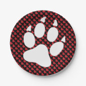 Treller äumender Wolf Pappteller (Vorderseite)