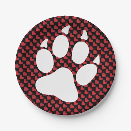 Treller äumender Wolf Pappteller (Vorderseite)