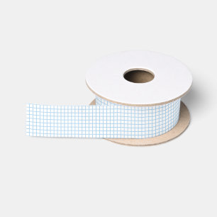 Trellis Baby Blau - Weiß Satinband