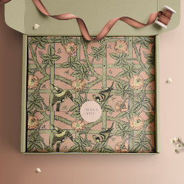 Trellis Birds William Morris Lila Vintage Floral Seidenpapier