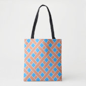 Trellis Blue Background Tasche (Vorderseite)
