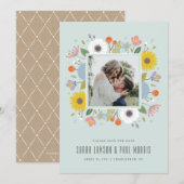 Trellis-Blumenrahmen Save-the-Date - Mintgrün Save The Date (Vorne/Hinten)