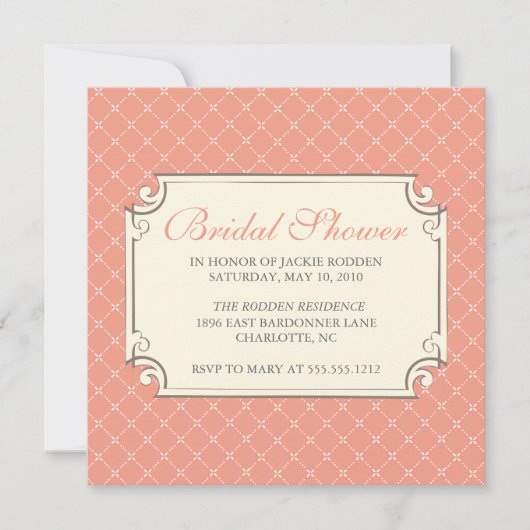 {Trellis} Brautparty Einladung (Vorderseite)