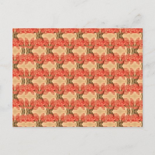 Trellis Cabbage Rose Postkarte (Vorderseite)