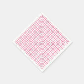 Trellis Fuchsia Pink - Weiß Serviette (Ecke)