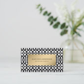 Trellis in Gold | Visitenkarten Visitenkarte (Stehend Vorderseite)