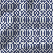 Trellis Lattice Navy Blue Elegantes Muster Stoff